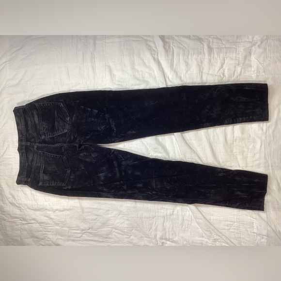 We the Free Black Velvet Skinny Jeans Button Fly 26 - Picture 8 of 9